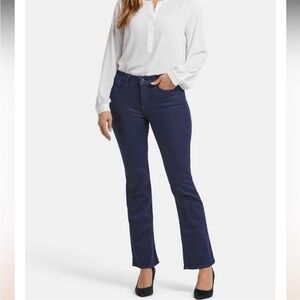 NYDJ Barbara Bootcut Jeans in Quinn Rinse Dark Blue Size 10